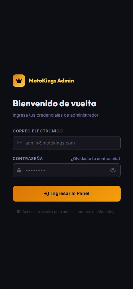 MotoKings: Administración Mobile